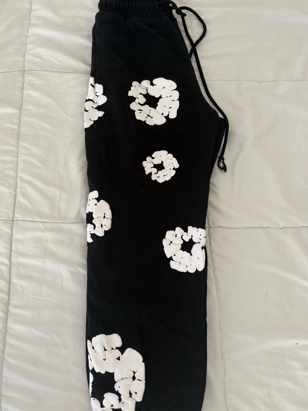 Denim Tears Black Cotton Wreath Sweatpants